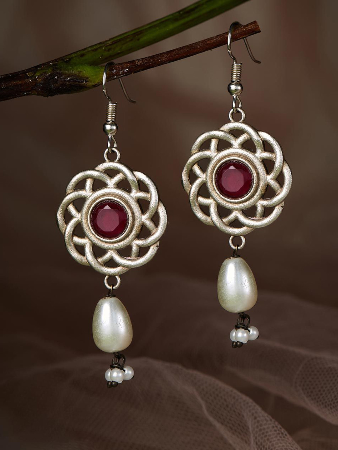 

Fabindia Contemporary Drop Earrings, Silver