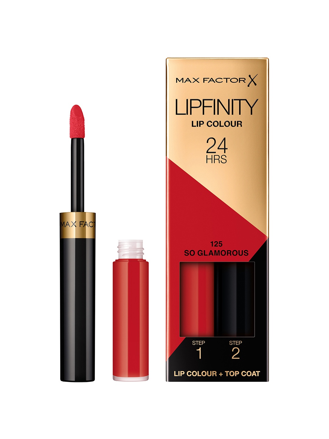 

Max Factor Lipfinity Long-Lasting Lip Colour 2.3ml with Top Coat 1.9g - So Glamorous 125, Red