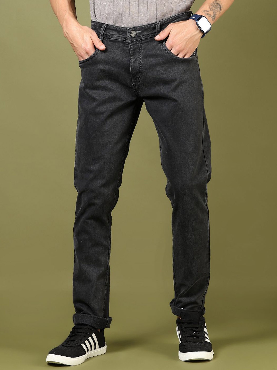 

V-Mart Men Light Fade Jeans, Grey