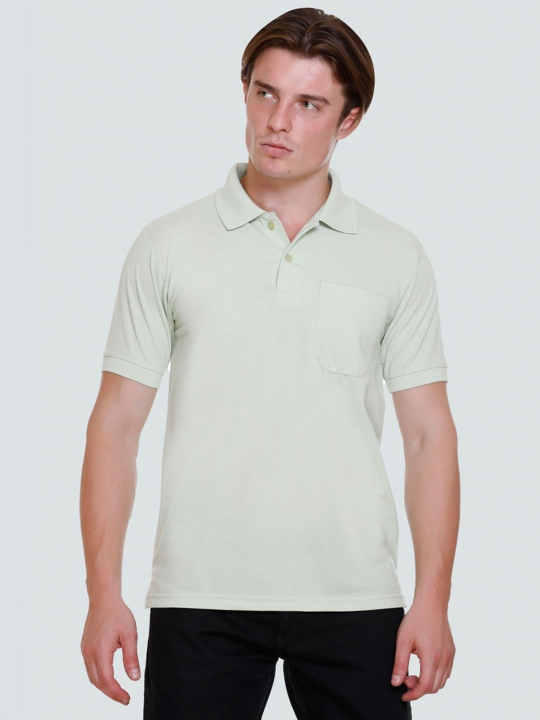 

Yoorix Men Polo Collar T-shirt, Green