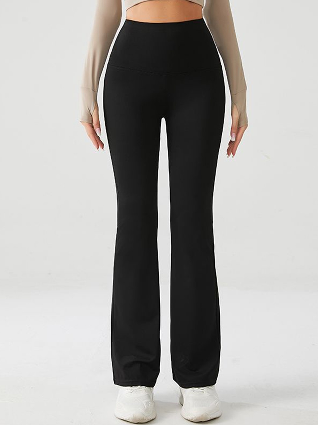 

XFyt Women High Rise Flare Yoga Track Pants, Black