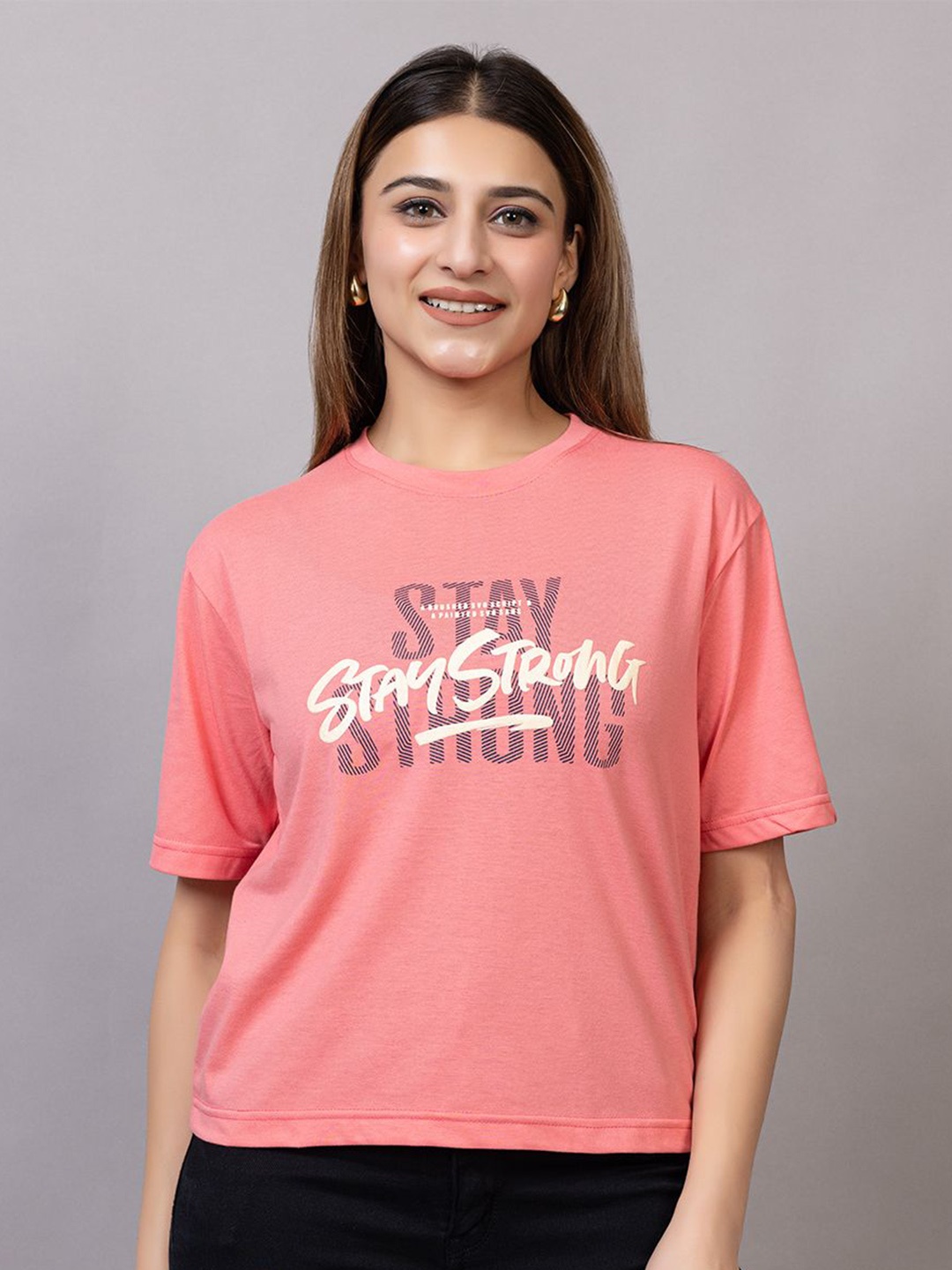

PROBASIC Women Pockets T-shirt, Pink