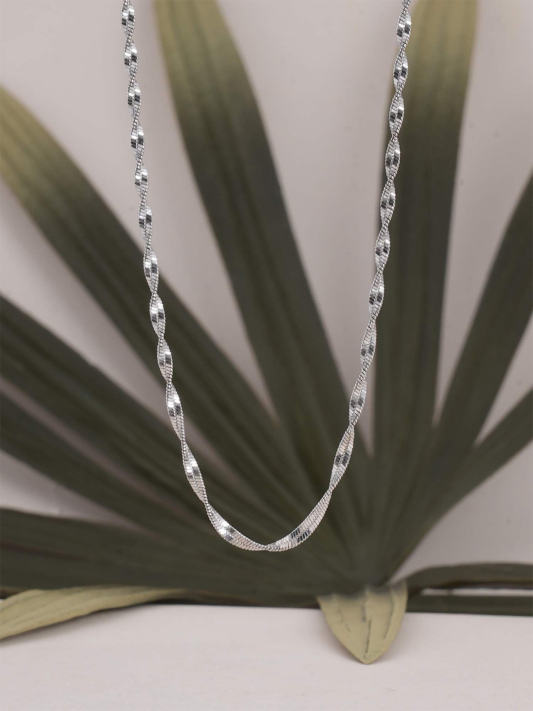 

PALMONAS Sterling Silver Rhodium-Plated Necklace