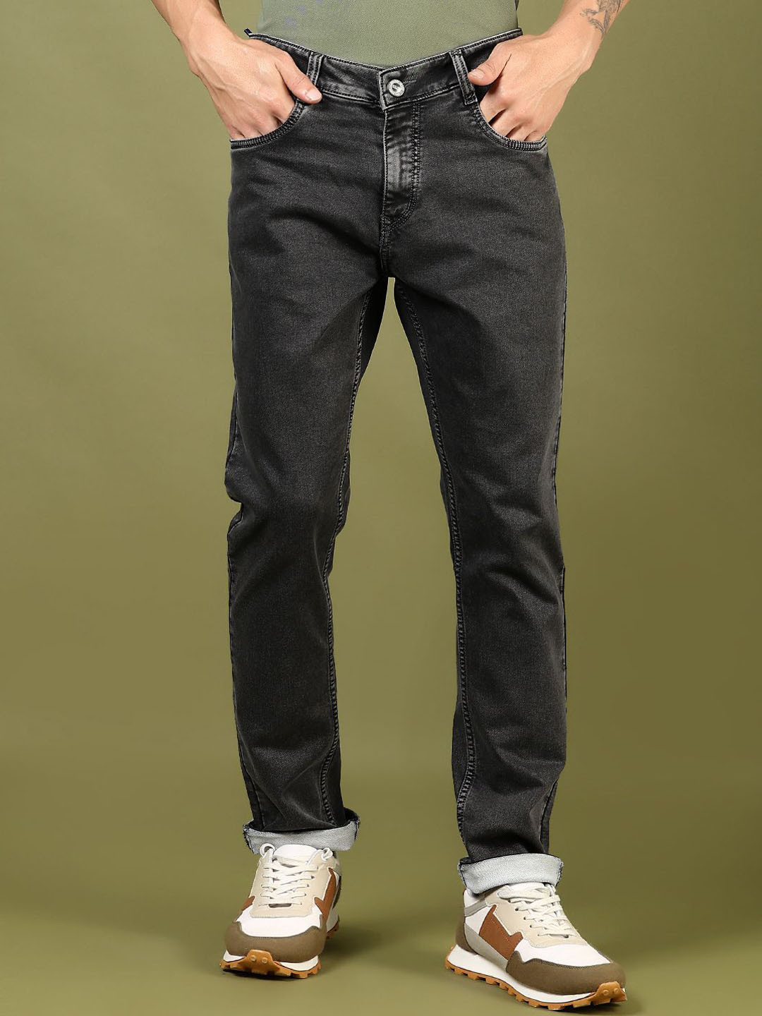 

V-Mart Men Light Fade Jeans, Grey