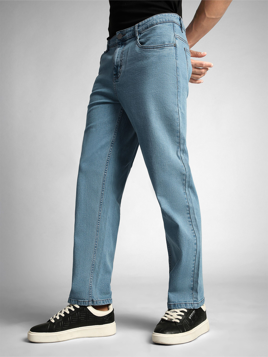 

Beyoung Men Jean Relaxed Fit Stretchable Jeans, Blue