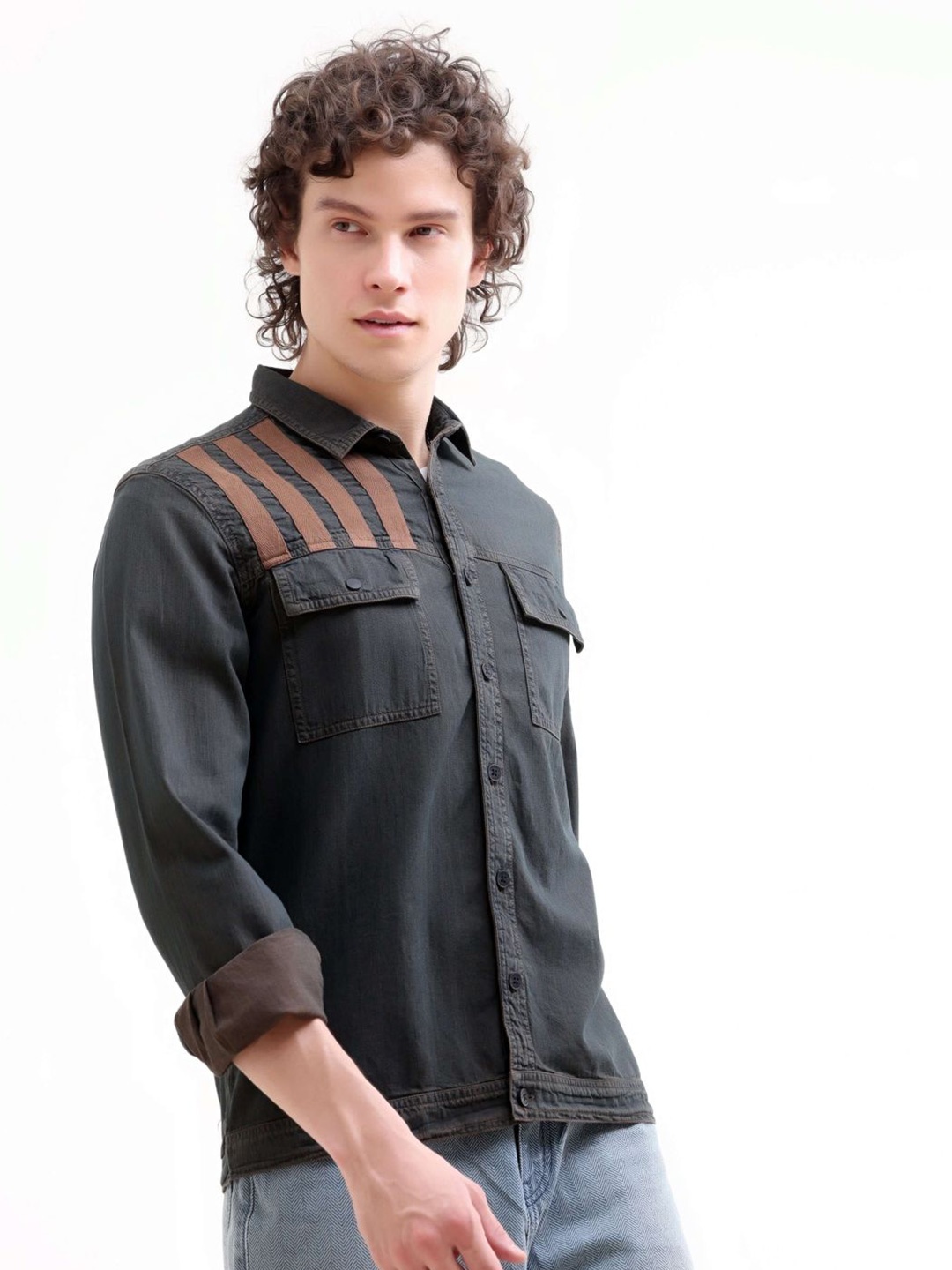 

Estilocus Men Standard Opaque Casual Shirt, Black