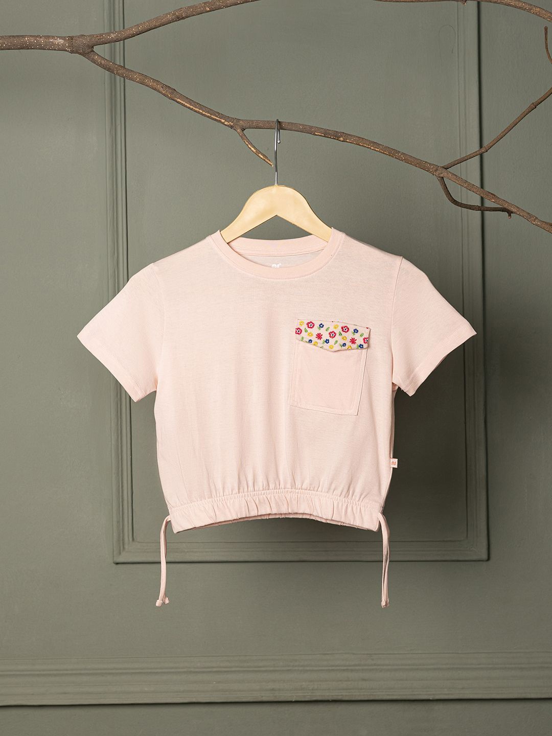 

Purple United Kids Print Cotton Blouson Top, Pink