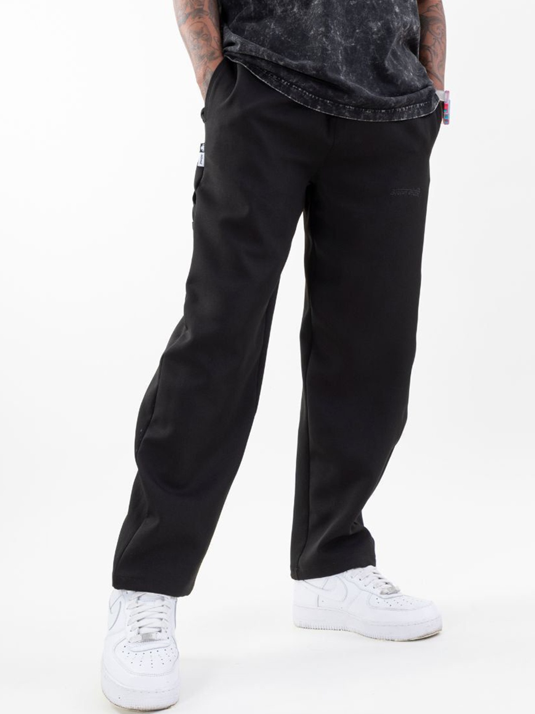 

Urban Monkey Upgraded Relaxed Straight-Cut Track Pants, Black