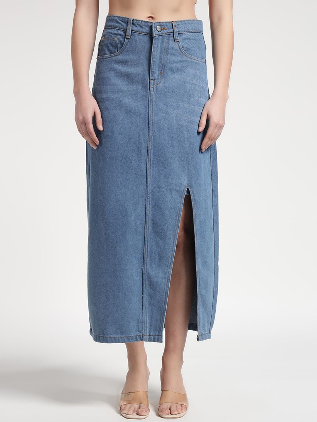 

Chemistry A-Line Maxi Skirt, Blue
