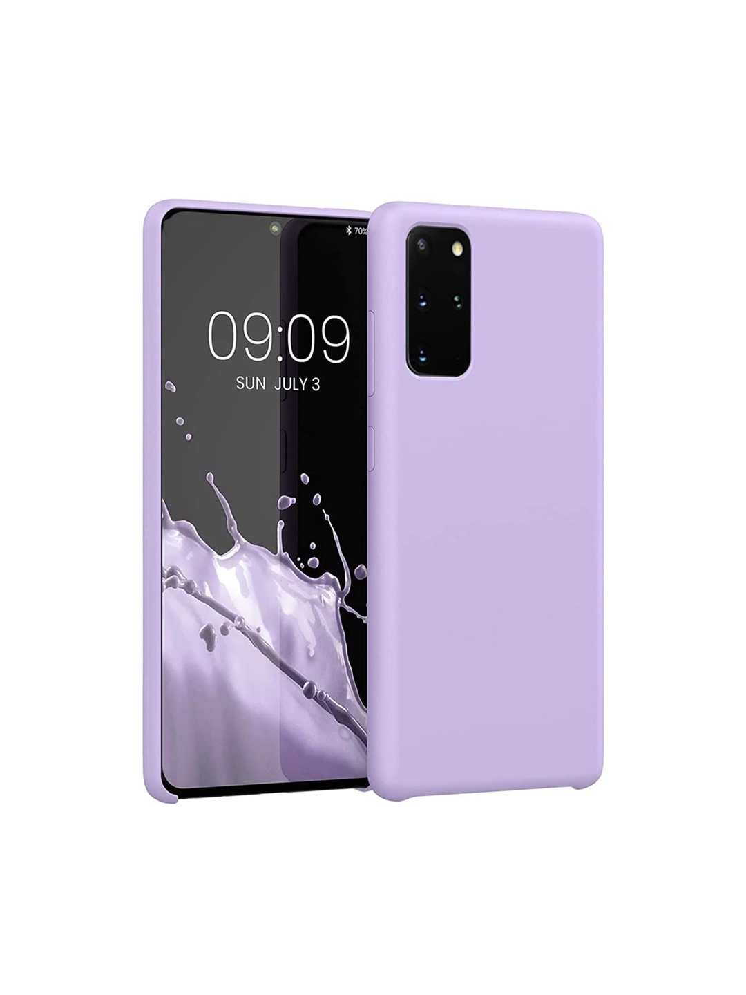 

LIRAMARK Liquid Silicone Soft Back Cover Case for Samsung Galaxy S20 Plus, Lavender