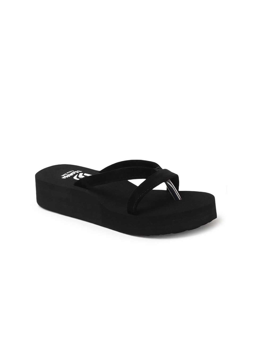 

DHAMASA Women Thong Flip-Flops, Black