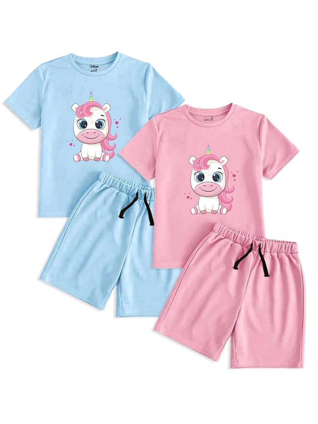

Minicult Unisex Kids Printed T-shirt with Pyjamas, Blue