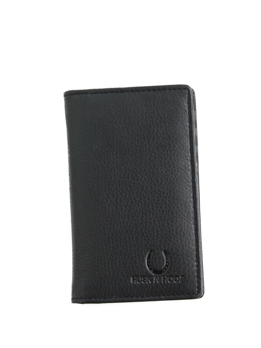 

Husk N Hoof Men Leather Card Holder, Black