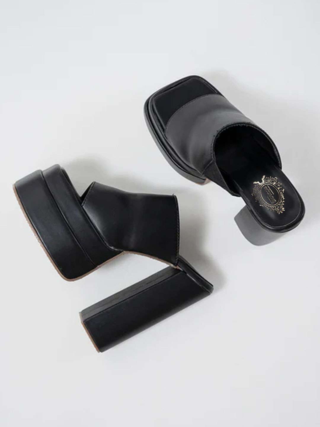 

Shoetopia Girls Platform Heels Sandals, Black