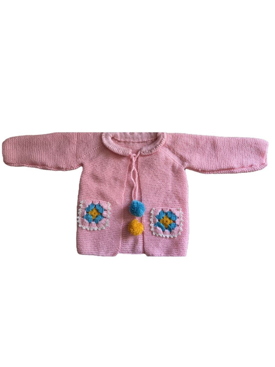 

LITTLE CROCHE CREATIONS Girls Cable Knit, Pink