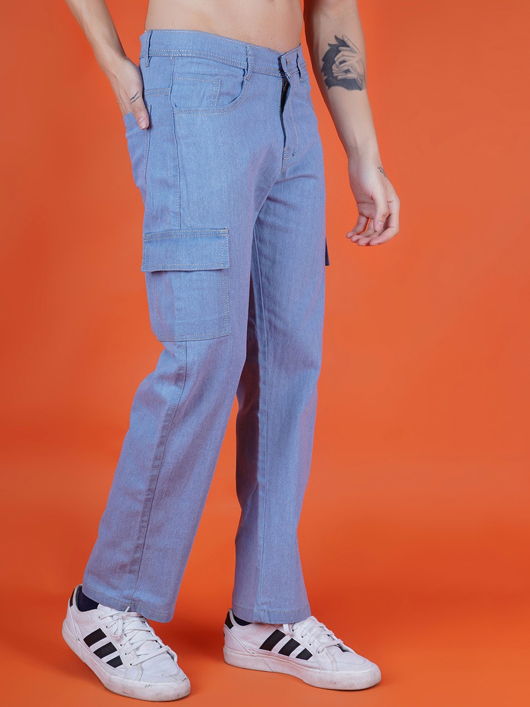 

Moda Rapido Classic Boyfriend Fit Light Fade Jeans, Blue