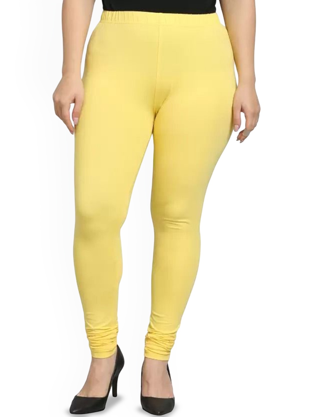 

URBAN KANYA Mid-Rise Churidar-Length Leggings, Yellow