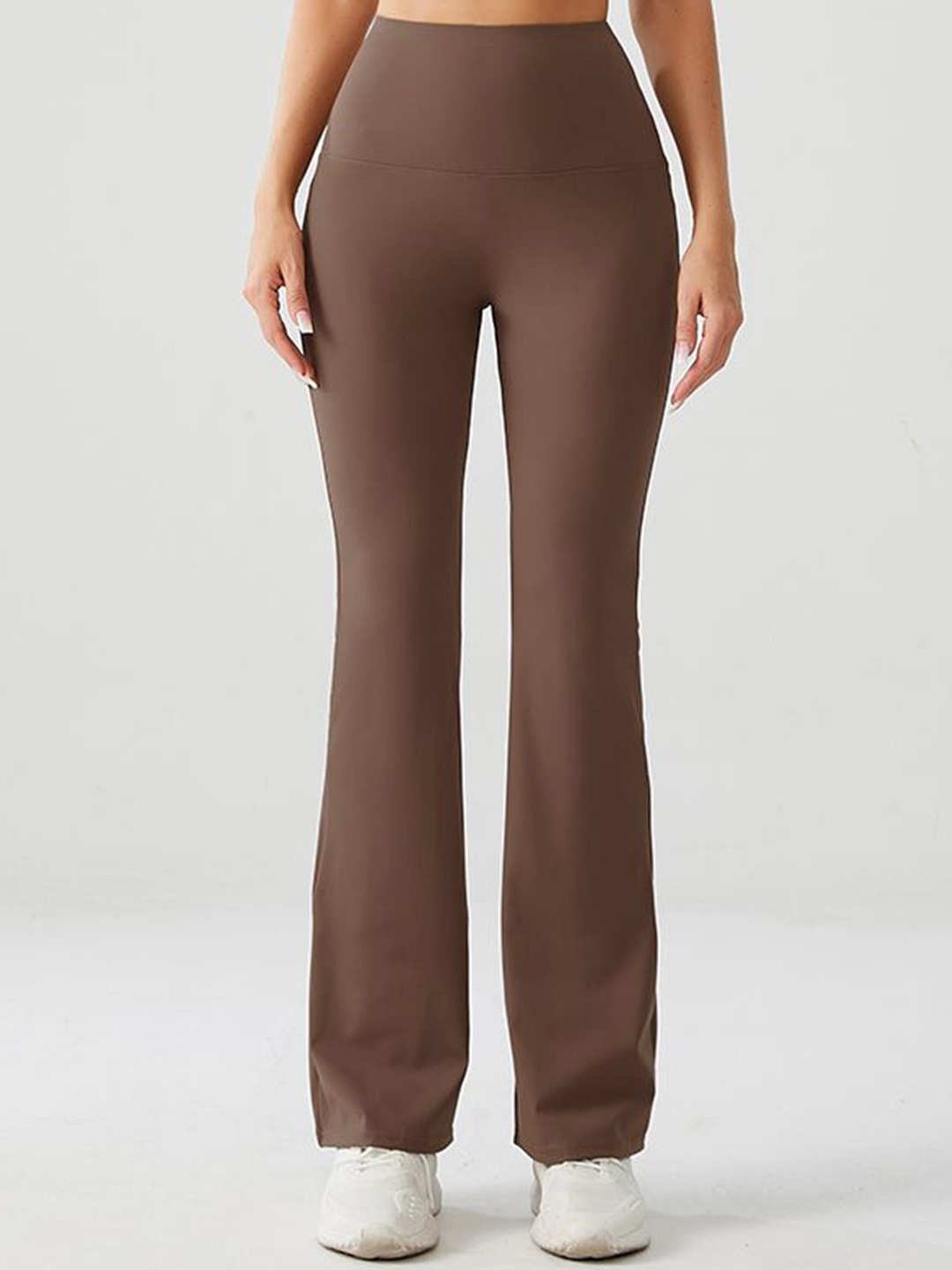 

XFyt High Rise Flare Yoga Tights, Brown