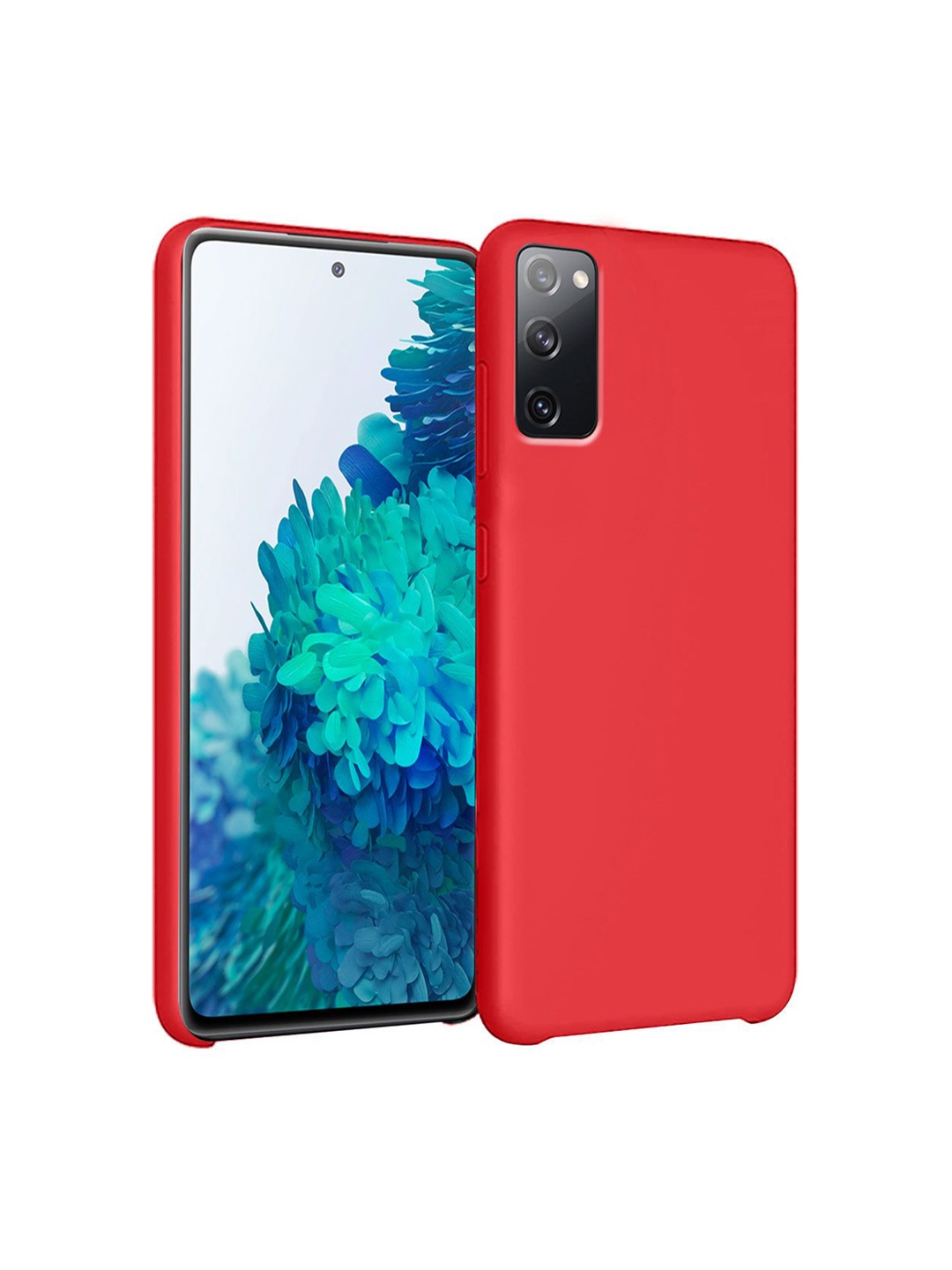 

LIRAMARK Liquid Silicone Soft Back Cover Case for Samsung Galaxy S20 FE 5G, Red