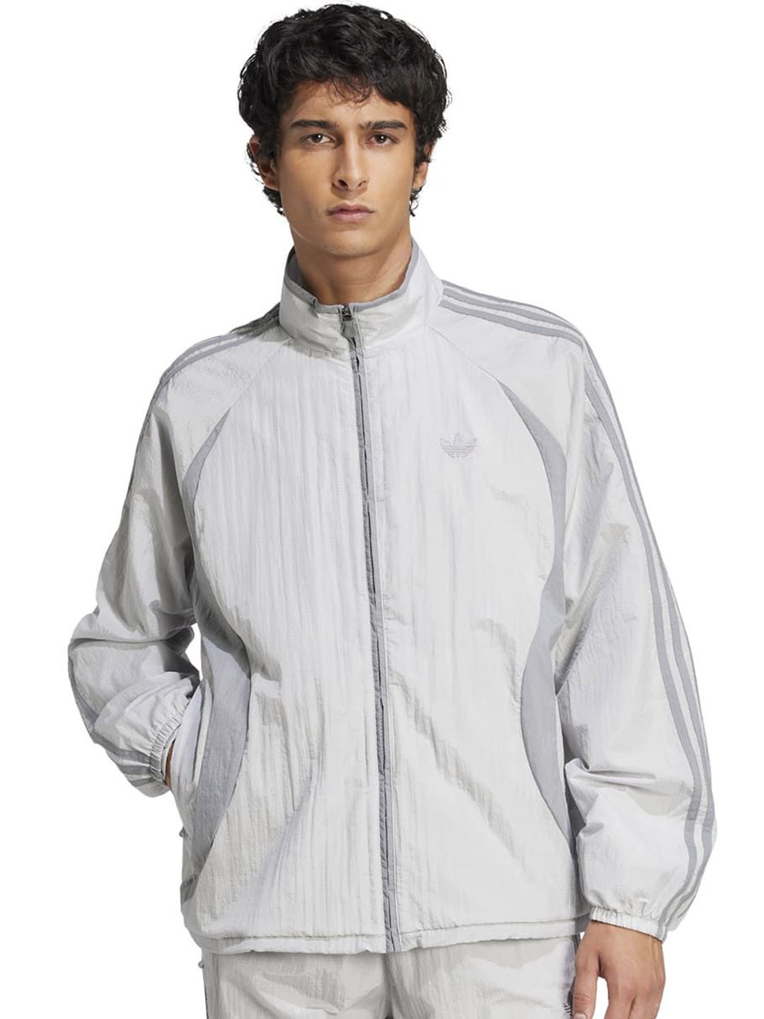 

ADIDAS Originals Men Training or Gym Tailored Jacket with Embroidered, Grey
