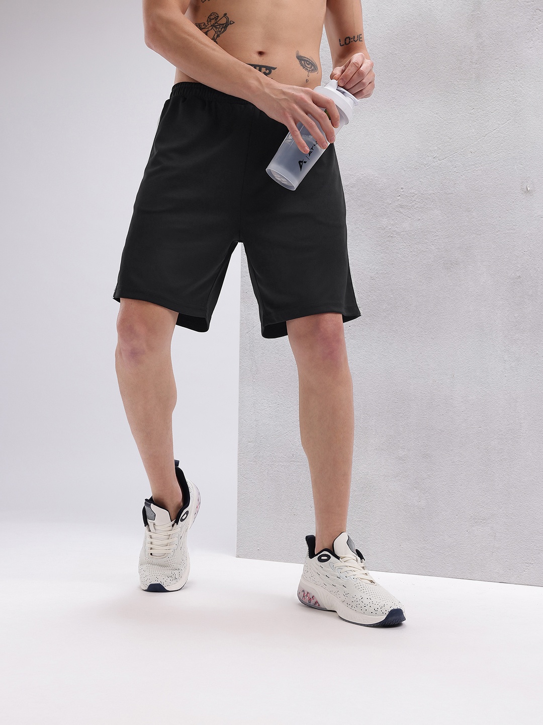 

HRX by Hrithik Roshan Men Colourblocked Rapid-Dry Running Sports Shorts, Black