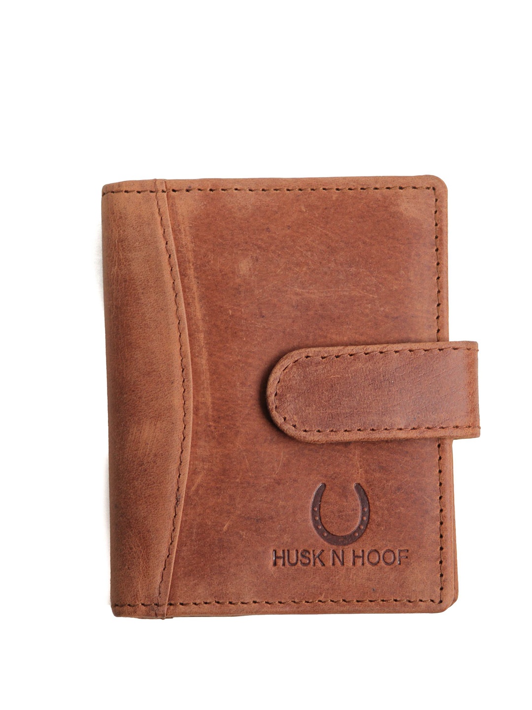 

Husk N Hoof Men Leather Card Holder, Brown