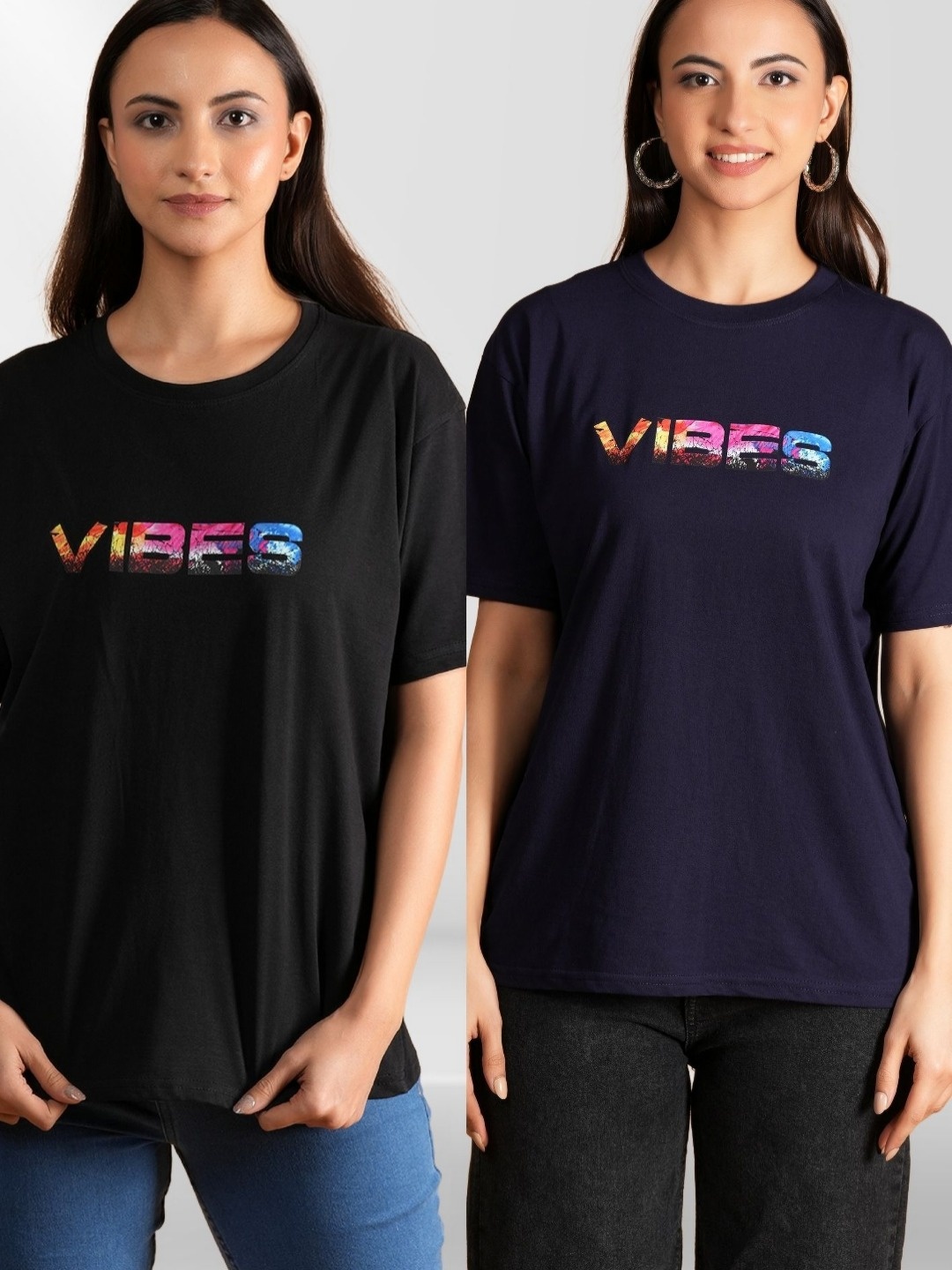 

BAESD Women Typography 2 Printed Applique T-shirt, Multi