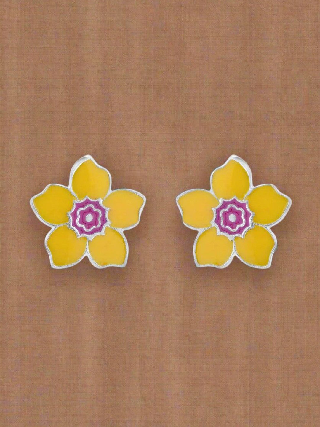 

Nipura Floral Studs Earrings, Yellow