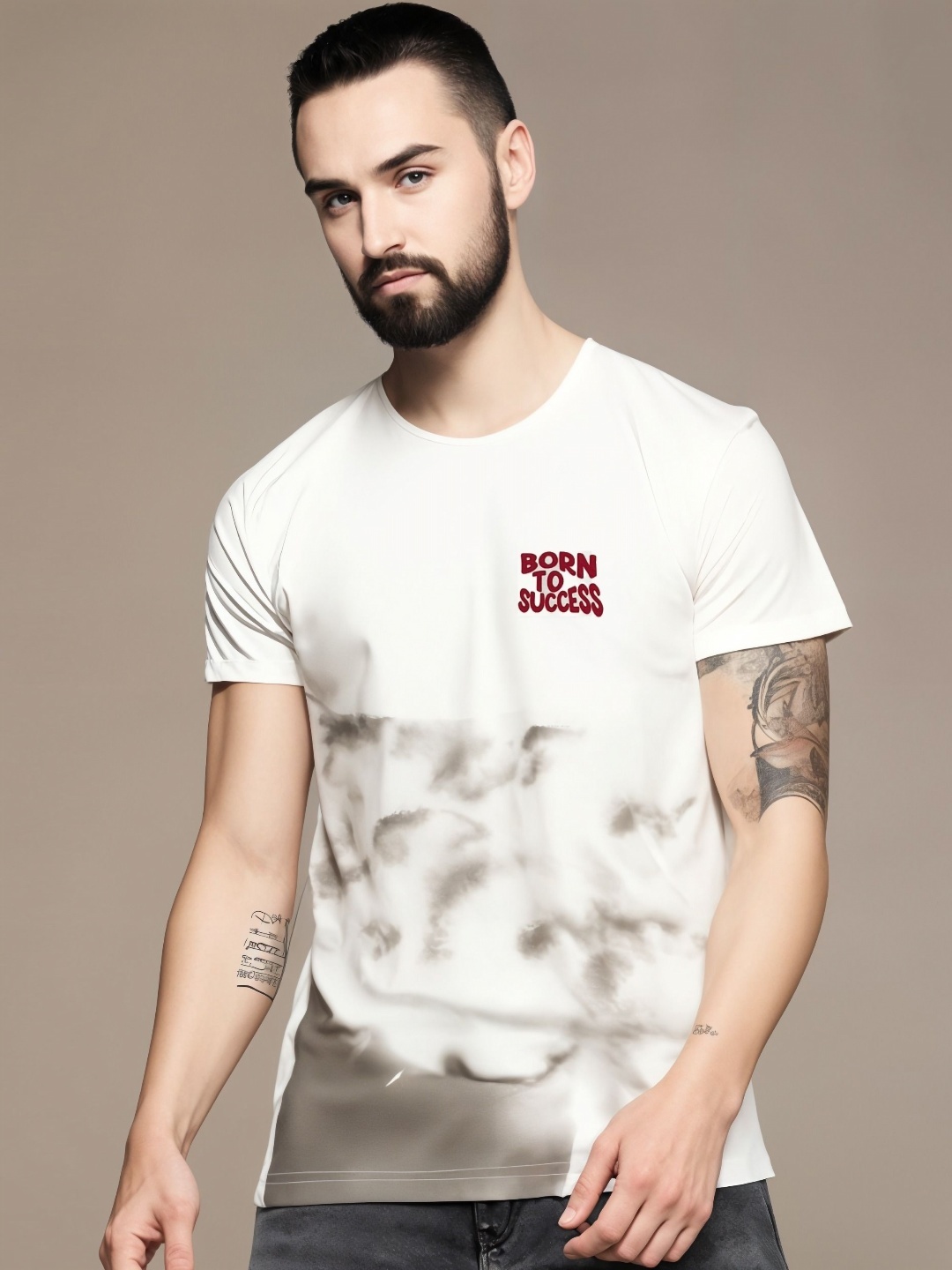 

MACK JONNEY Men Printed Pockets T-shirt, White