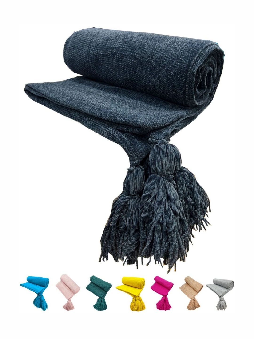 

Fashion Throw Grey Self-Design Lightweight & Breathable Throw
