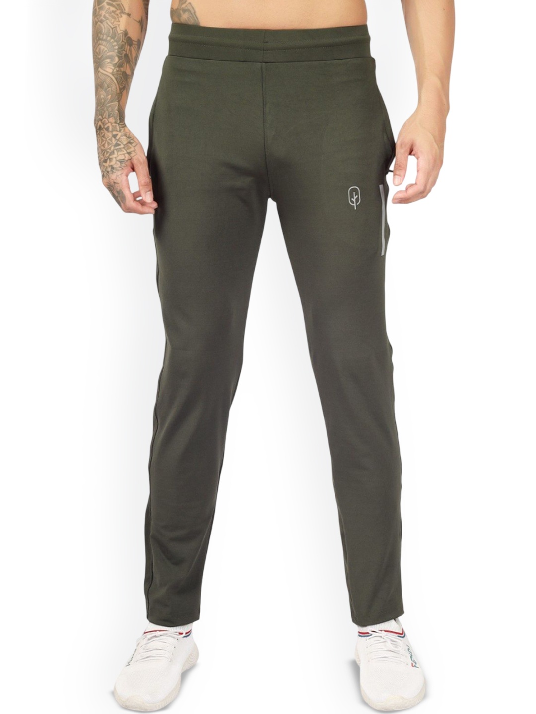 

BLUEFICUS Men Dry Fit Slim-Fit Trackpants, Green