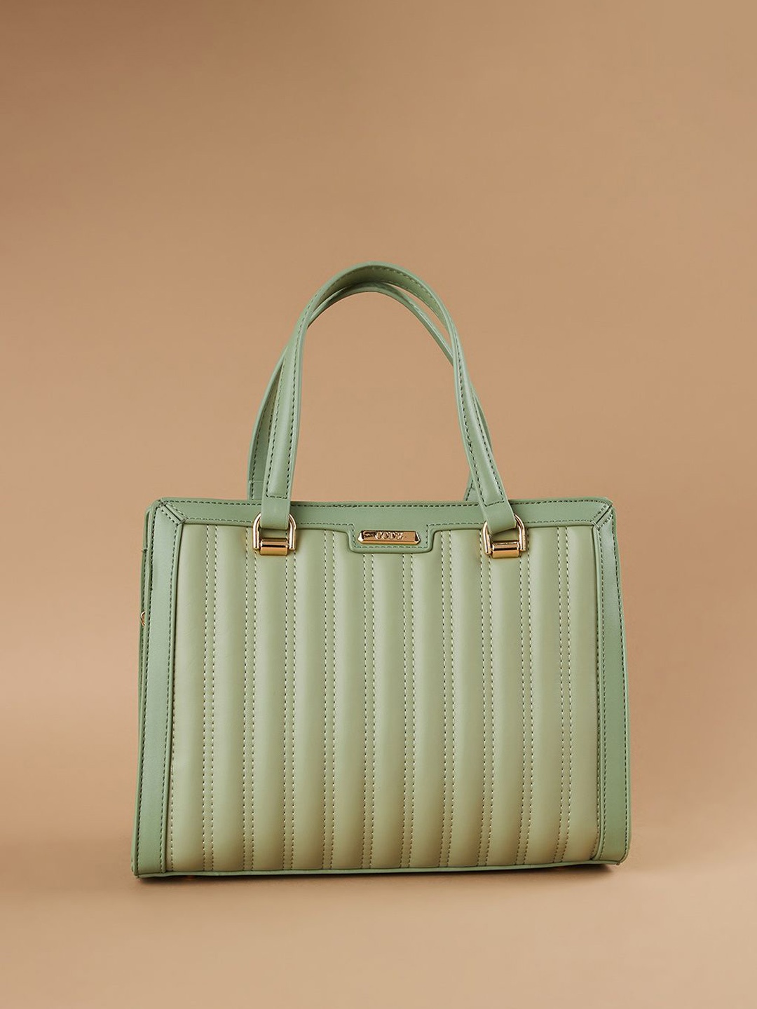

CODE by Lifestyle PU Structured Handheld Bag with Quilted, Green