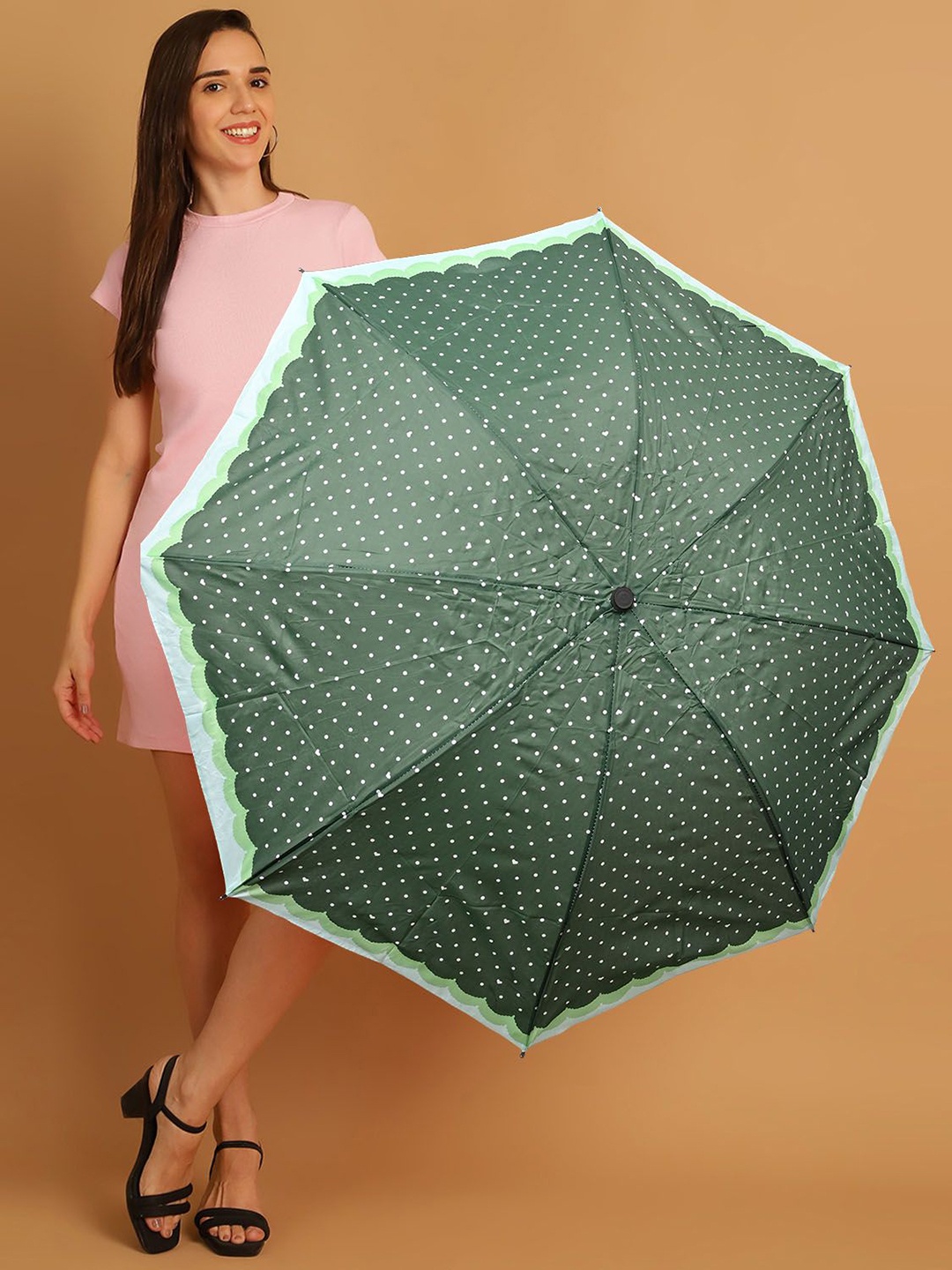 

LOOM LEGACY Manual 3 Fold Ethnic Motifs Umbrellas, Green