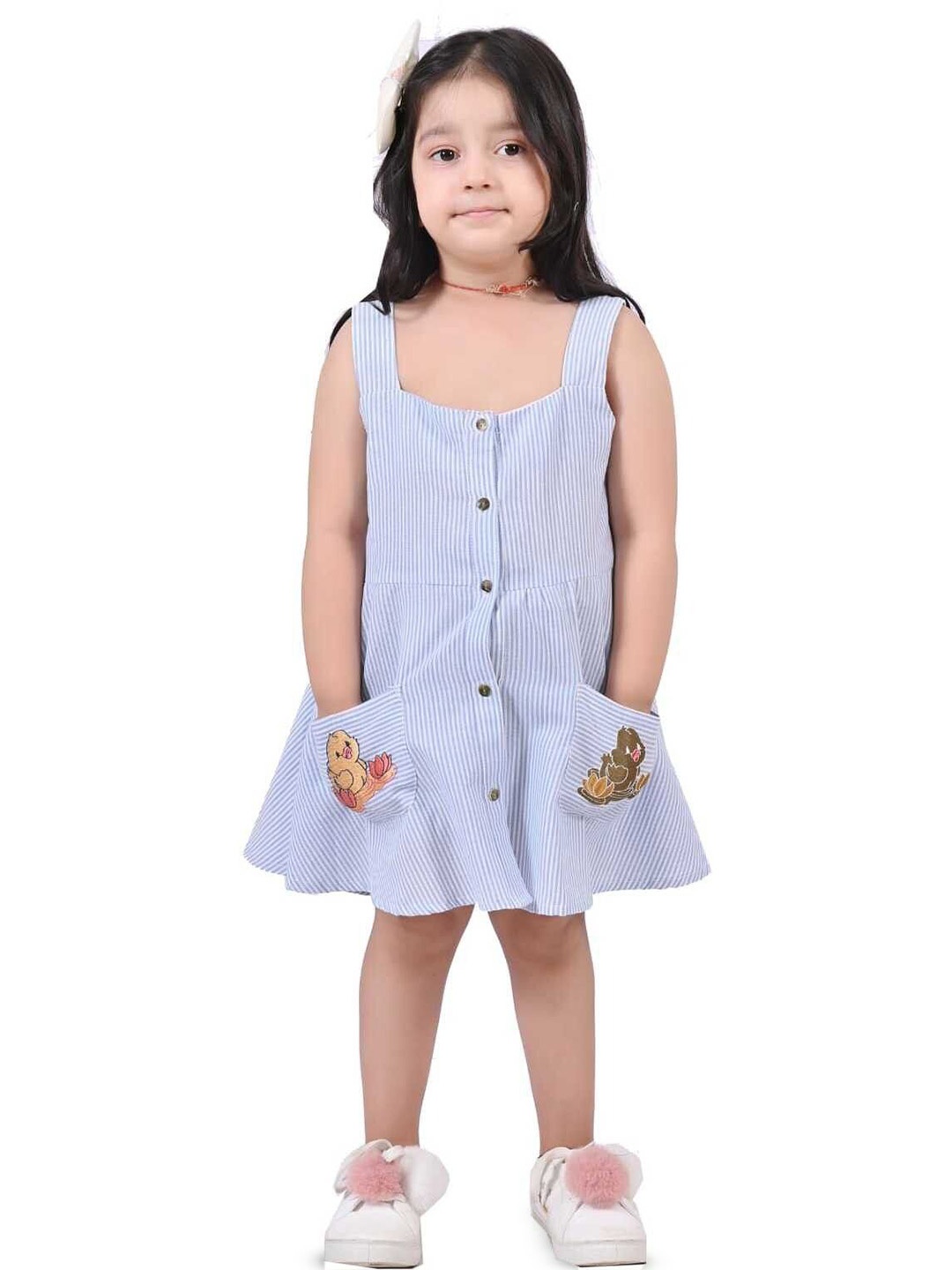 

BAESD Floral Print A-Line Mini Dress, Navy blue