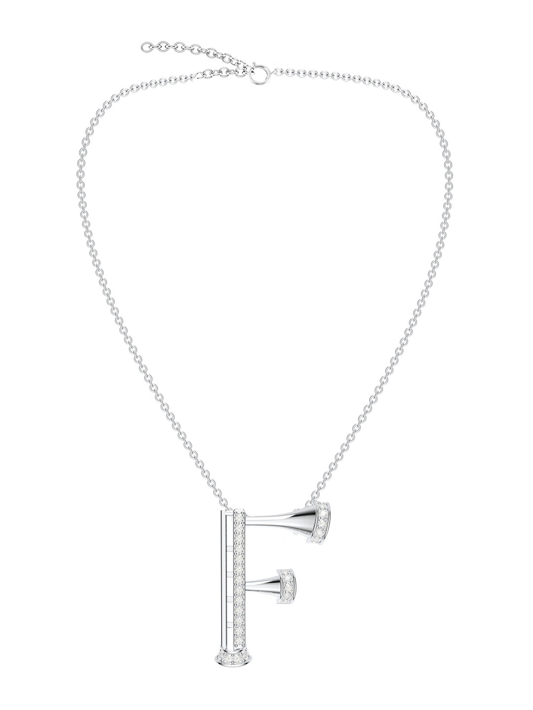 

Kicky And Perky Rhodium-Plated Contemporary Pendants with Chains, Silver