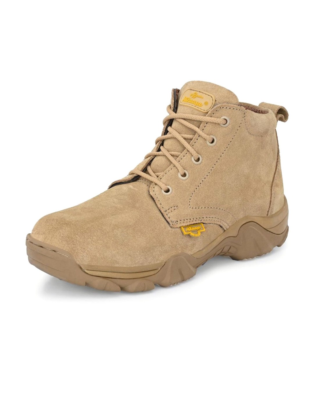 

MIKAASA Men Textured Casual Regular Boots, Beige