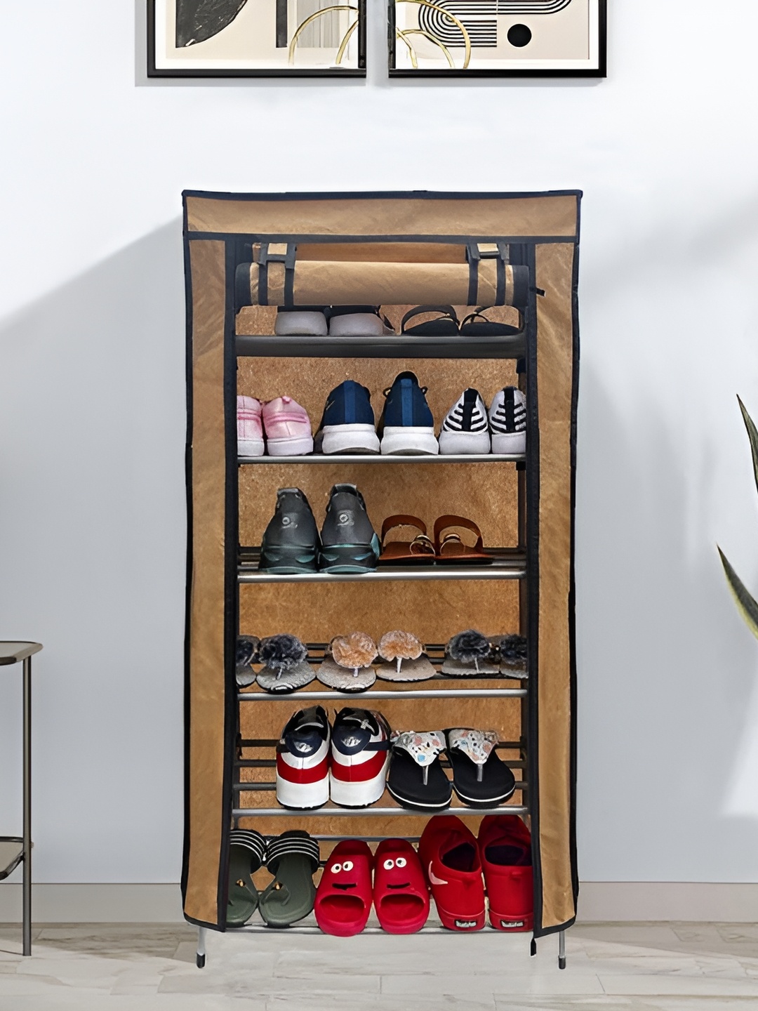 

Rmerchants Beige 6 Tiers CollapsibleWardrobe