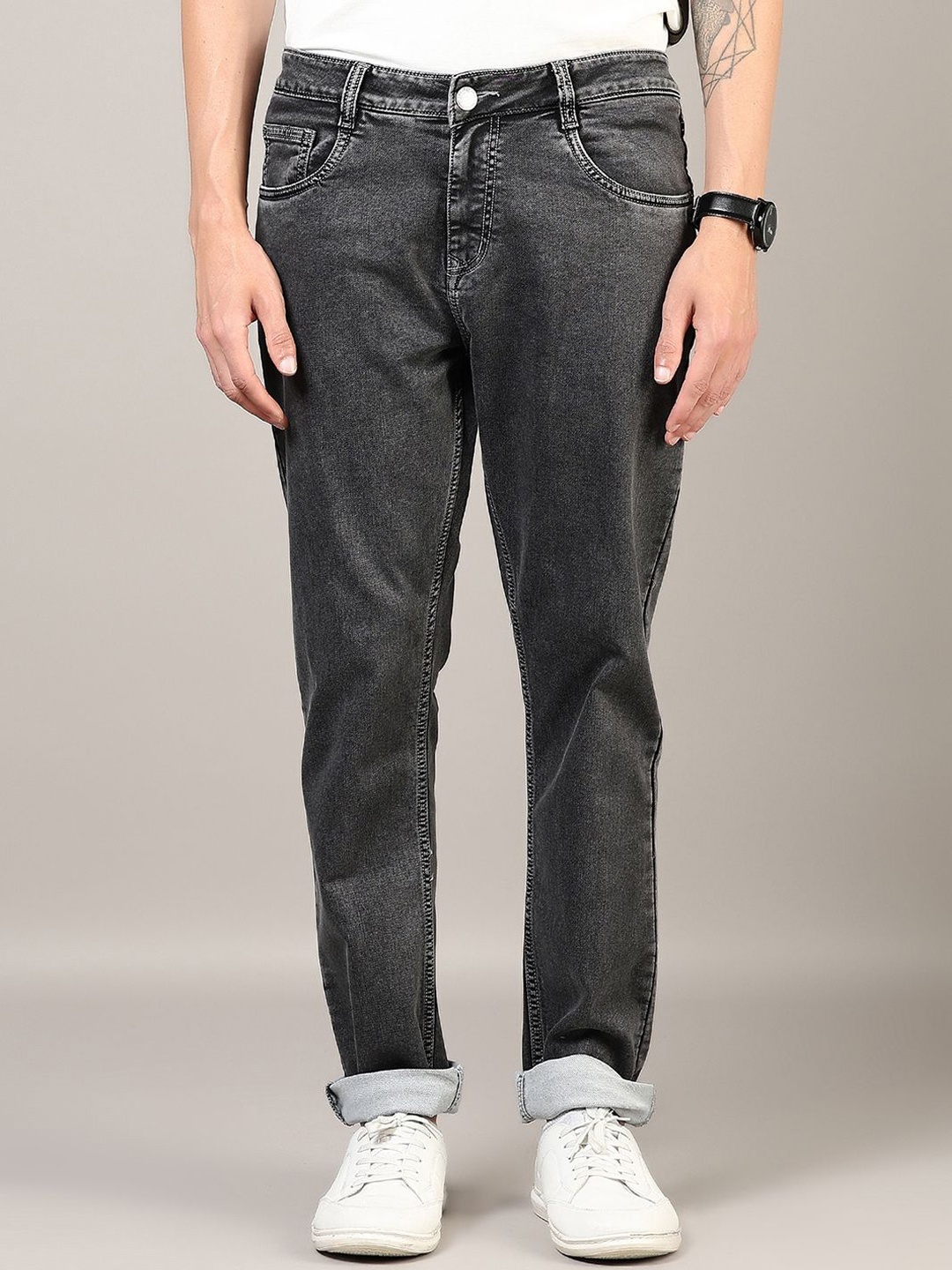 

V-Mart Men Light Fade Jeans, Grey