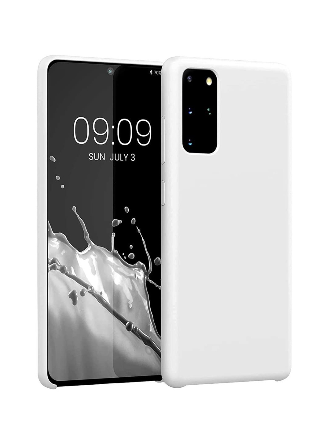 

LIRAMARK Liquid Silicone Soft Back Cover Case for Samsung Galaxy S20 Plus, White