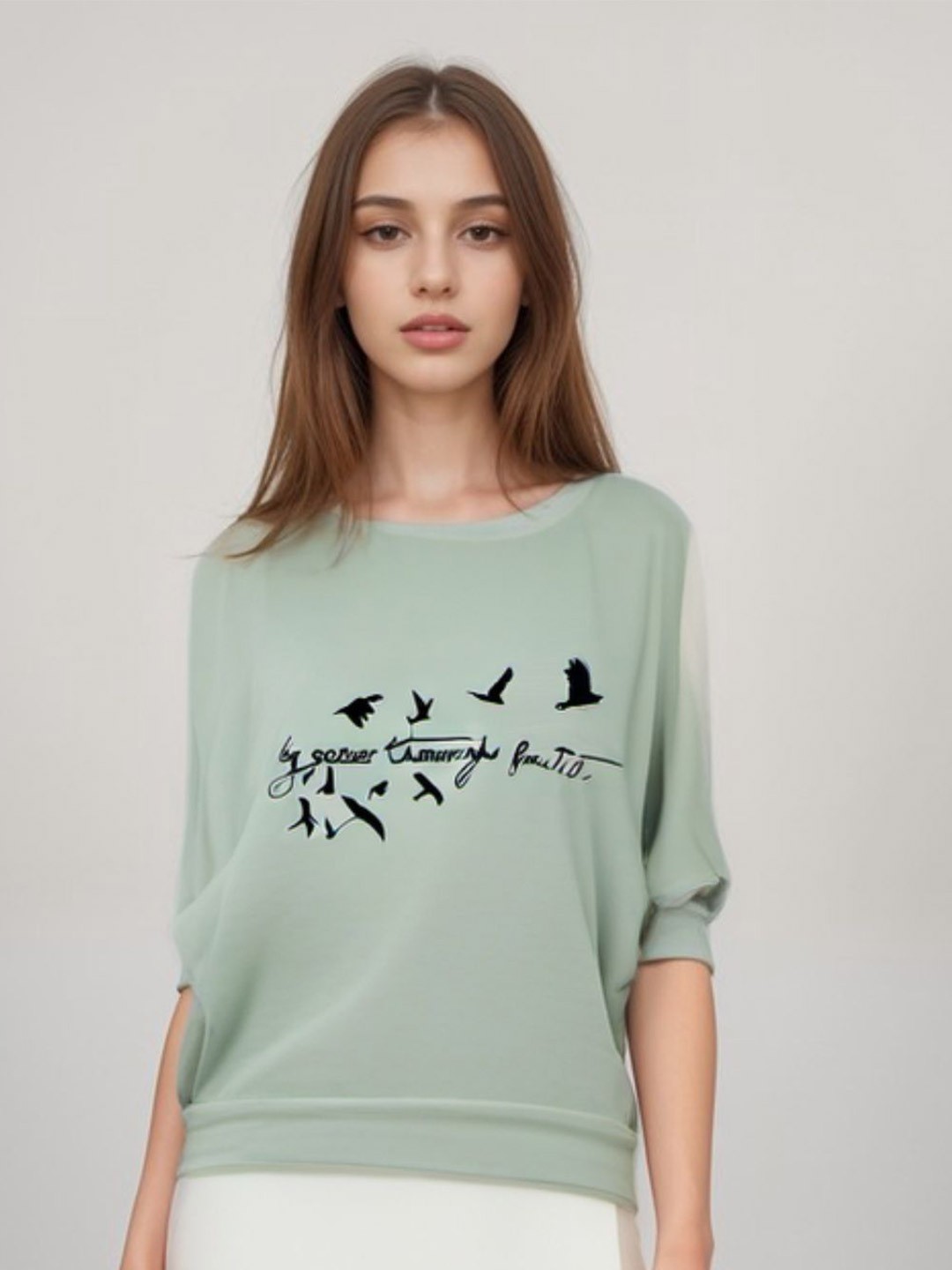 

Errabelly Print Cotton Top, Green