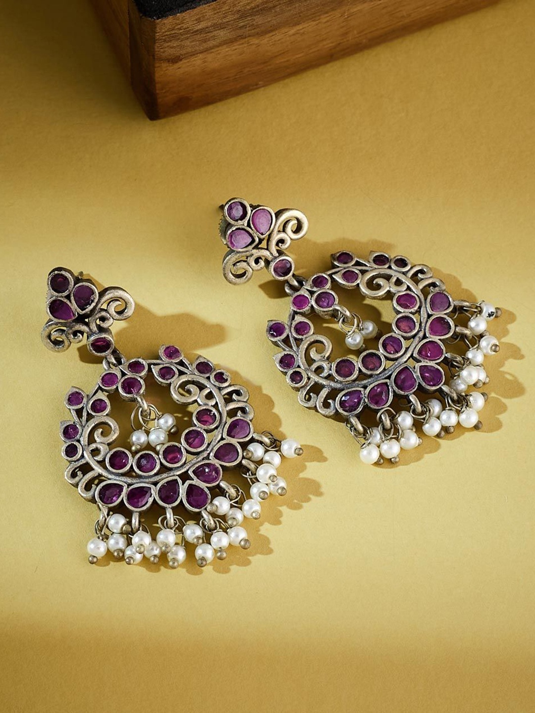 

Fabindia Contemporary Chandbalis Earrings, Silver