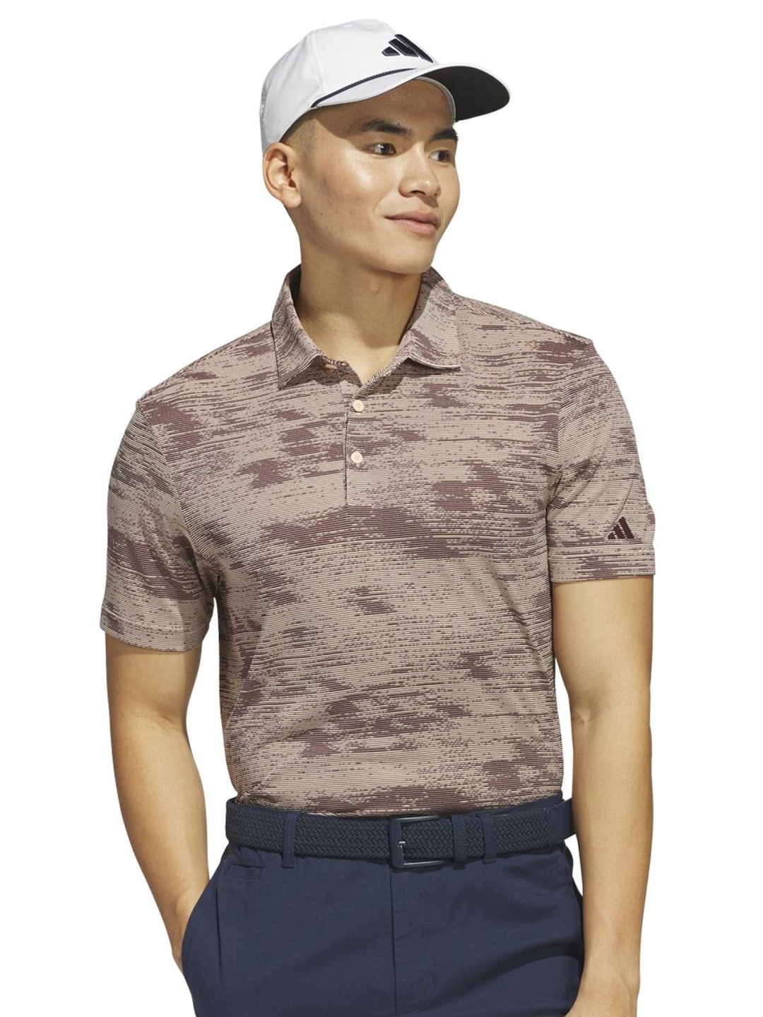 

ADIDAS Ultimate365 Textured Polo T-Shirt, Brown
