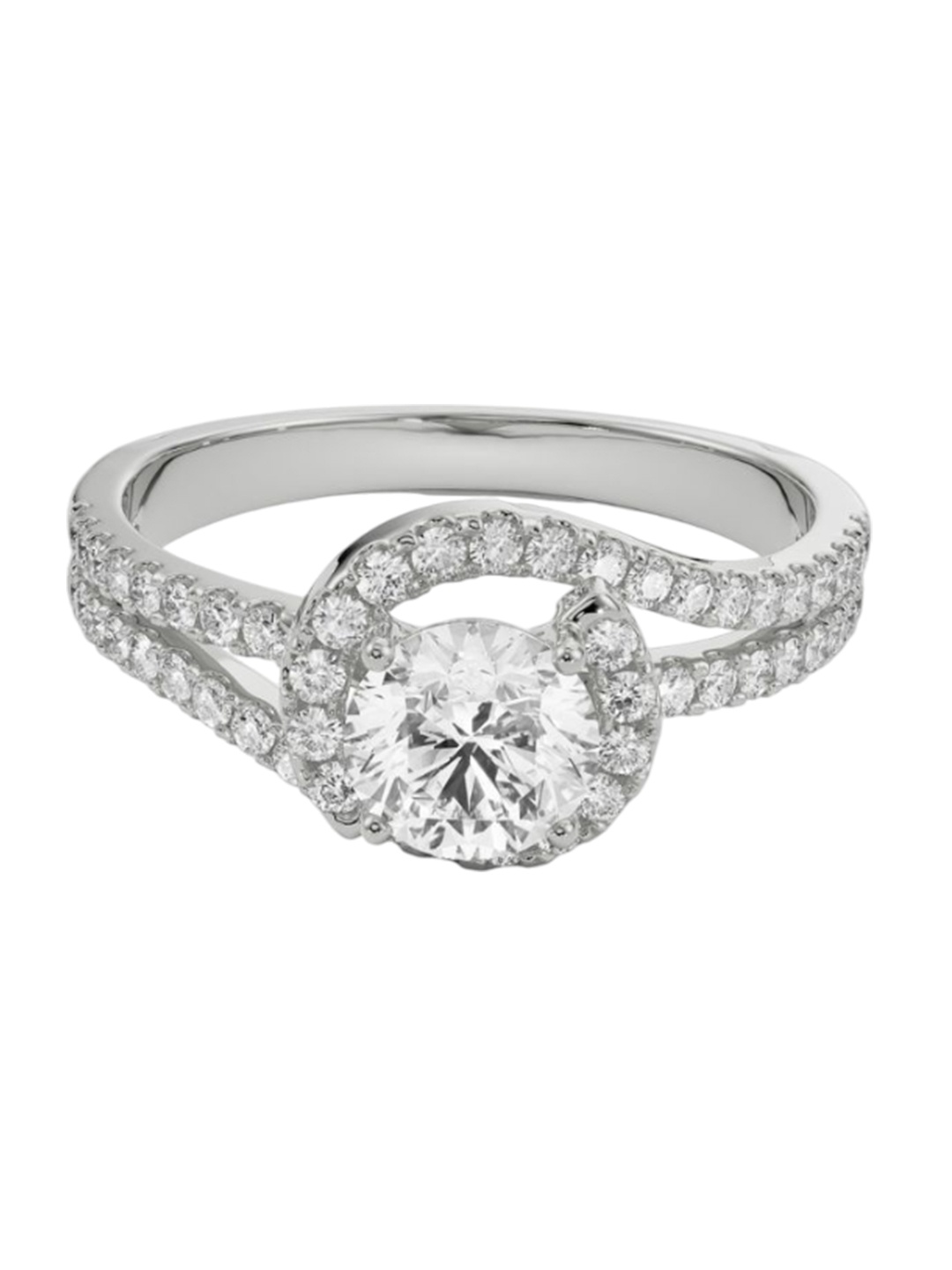 

Emori Twisted Engagement Ring, White
