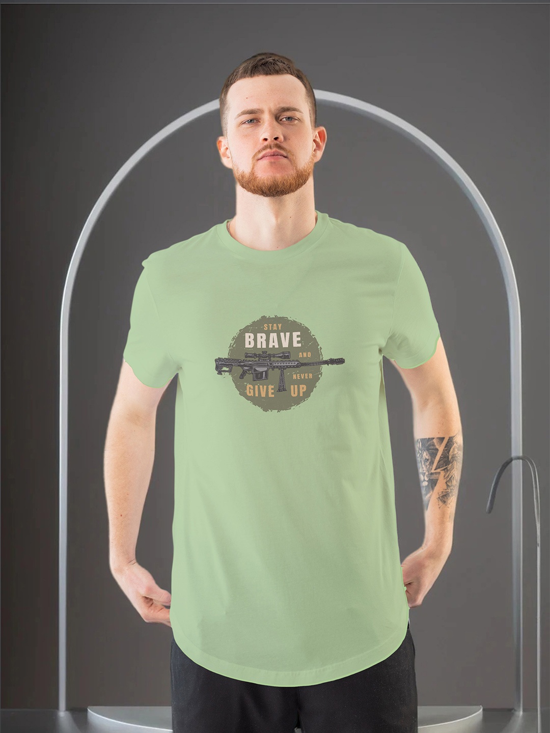 

Moda Rapido Men Printed Pockets T-shirt, Sea green