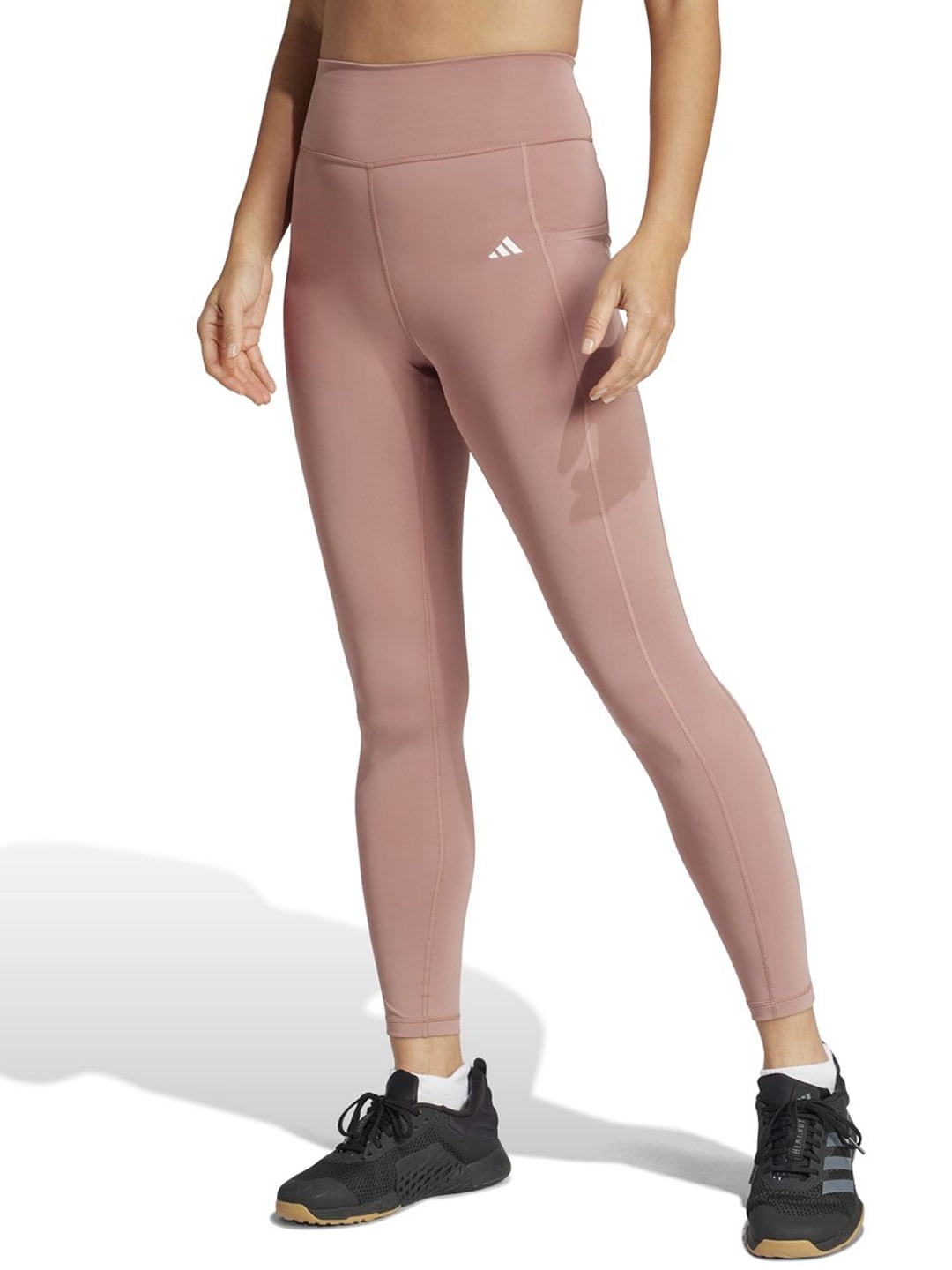 

ADIDAS OPT ST HR Logo Printed 7/8 Tights, Pink