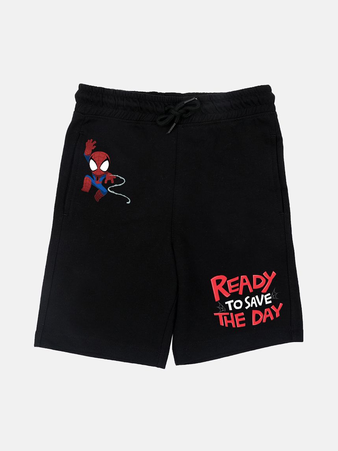 

YK Marvel Boys Printed Spider-Man Outdoor Shorts, Black