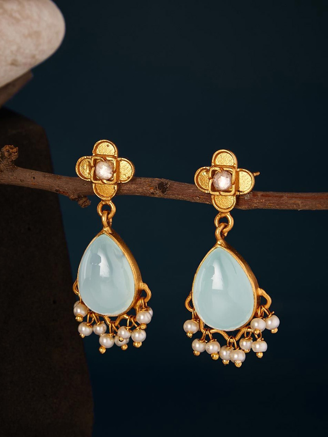

Fabindia Contemporary Drop Earrings, Gold