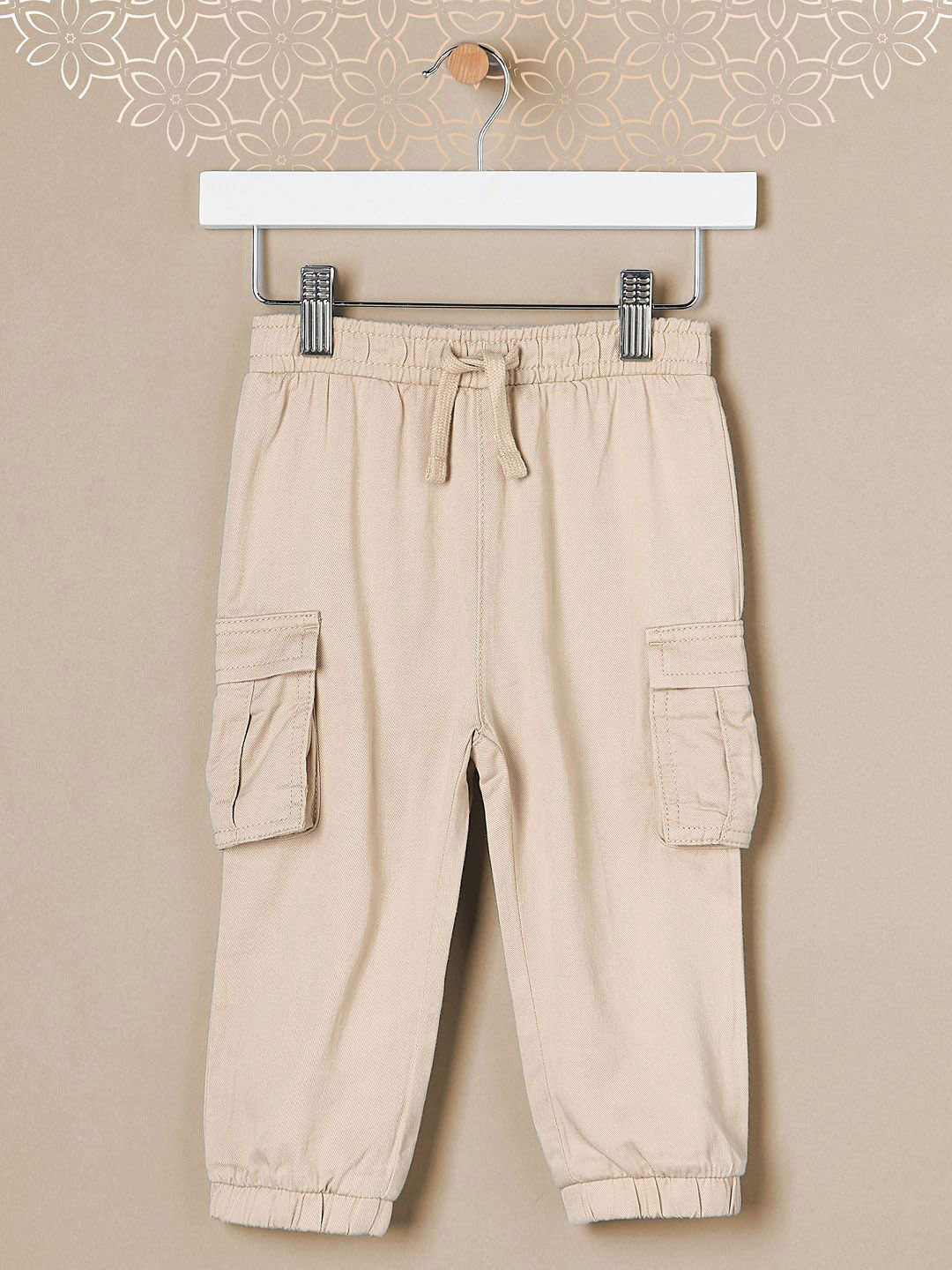 

max Boys Cotton Cargo Jogger Trousers, Brown