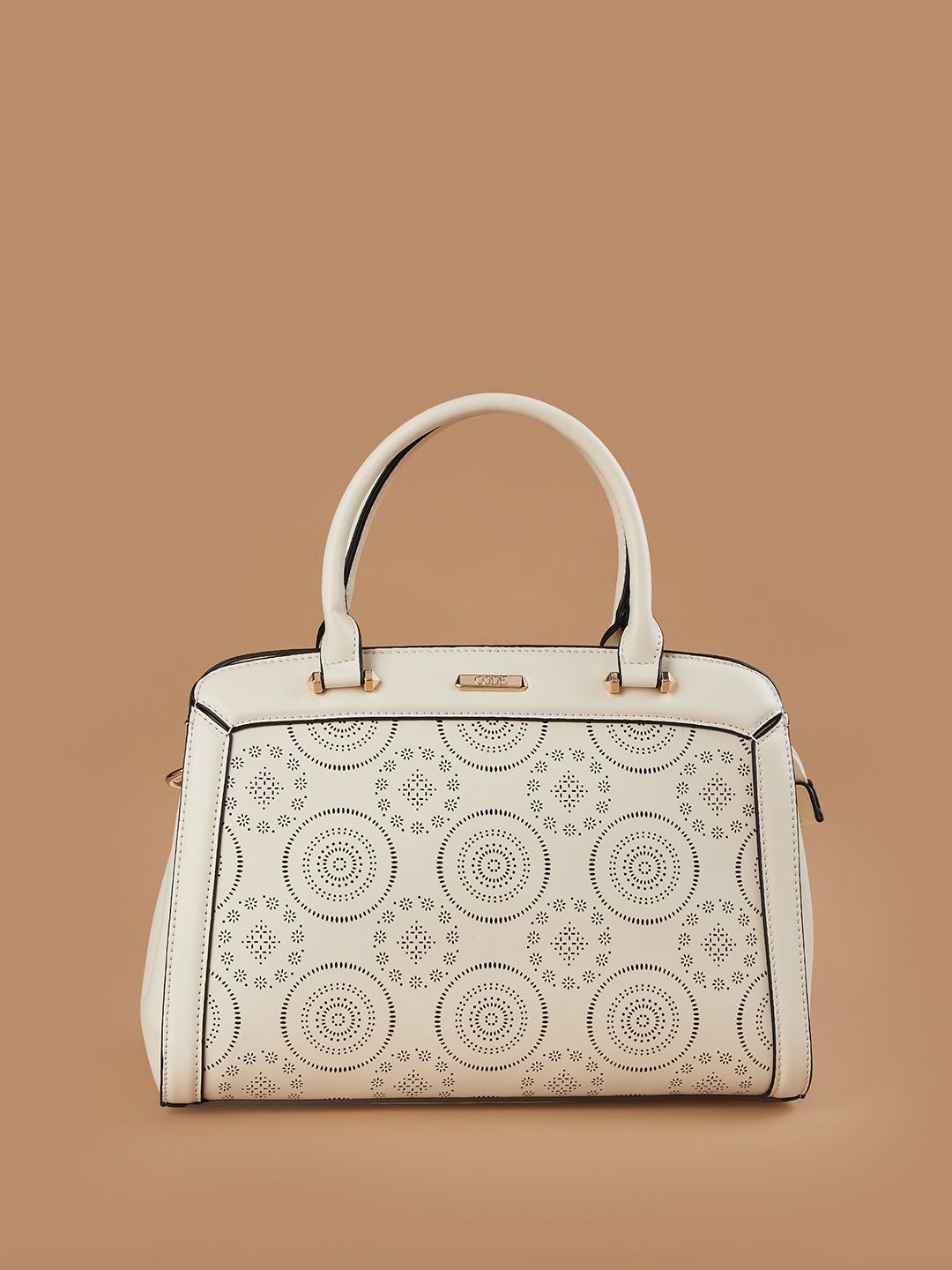 

CODE by Lifestyle Animal PU Structured Handheld Bag, Off white