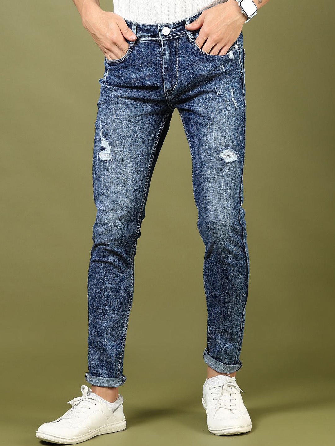 

V-Mart Men Light Fade Jeans, Blue
